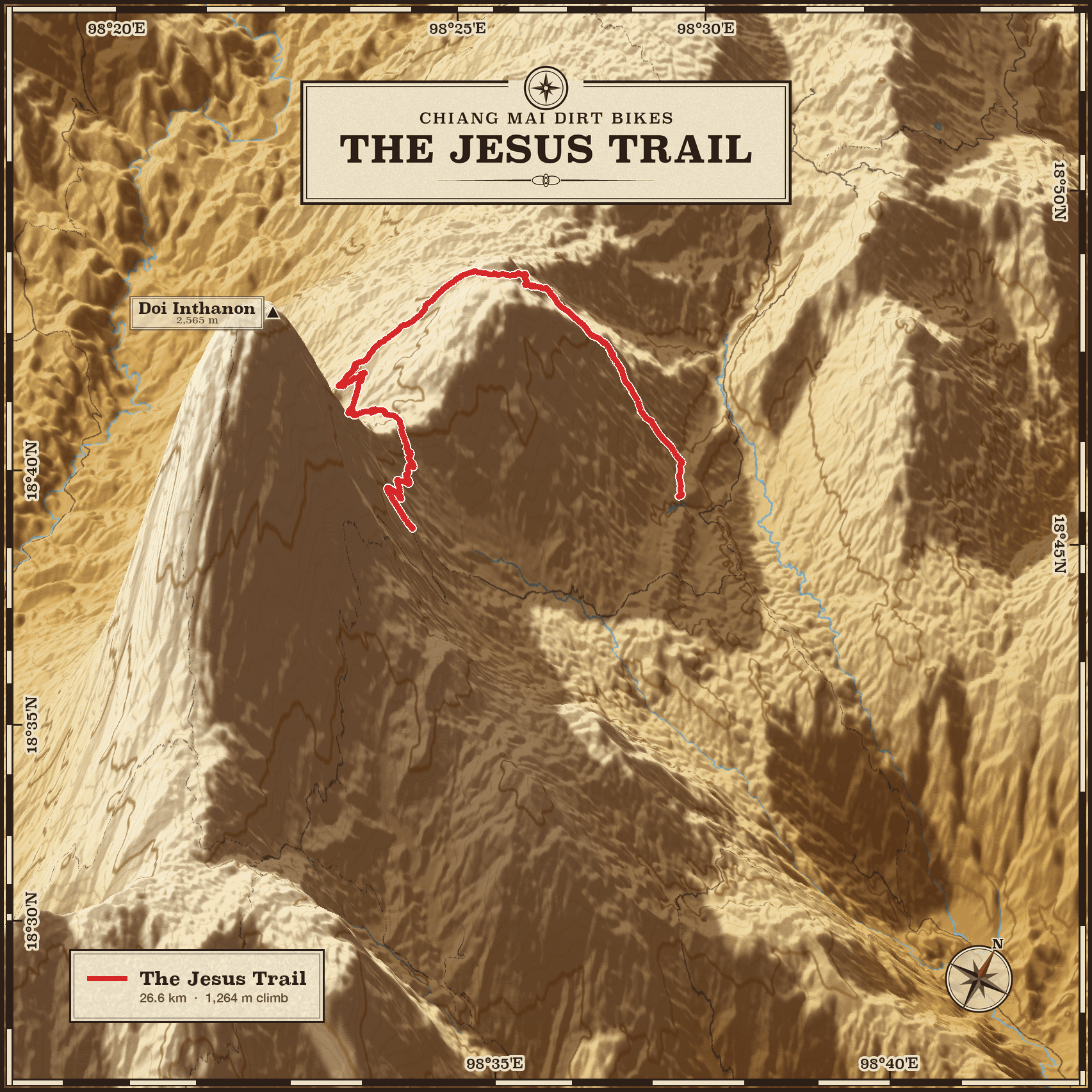 The Jesus Trail printed map