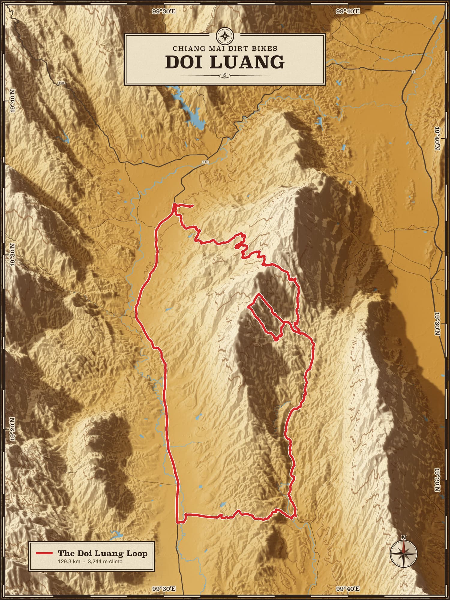 Doi Luang printed map
