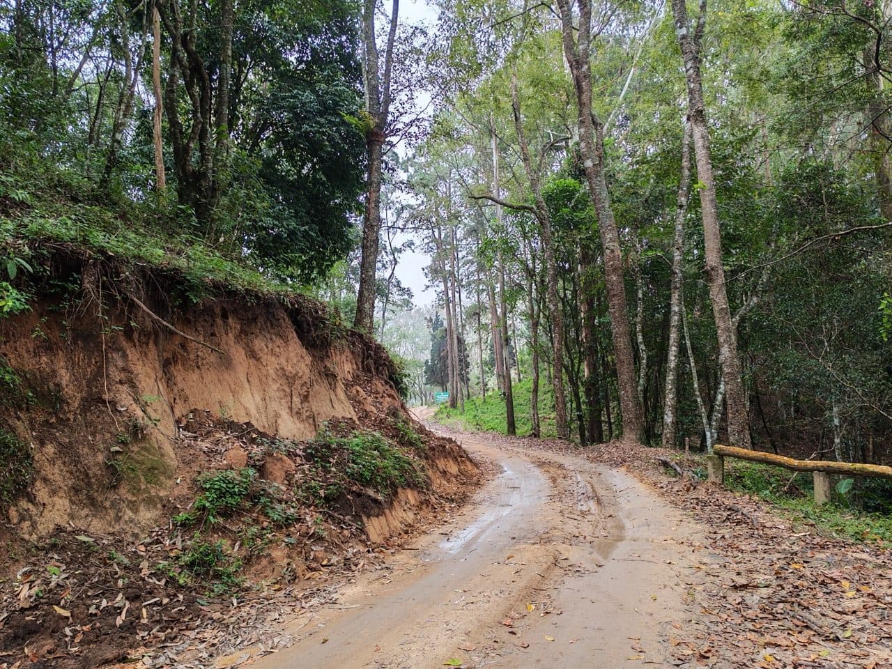 Wet clay on the way down, the only slippery bit of the weekend.