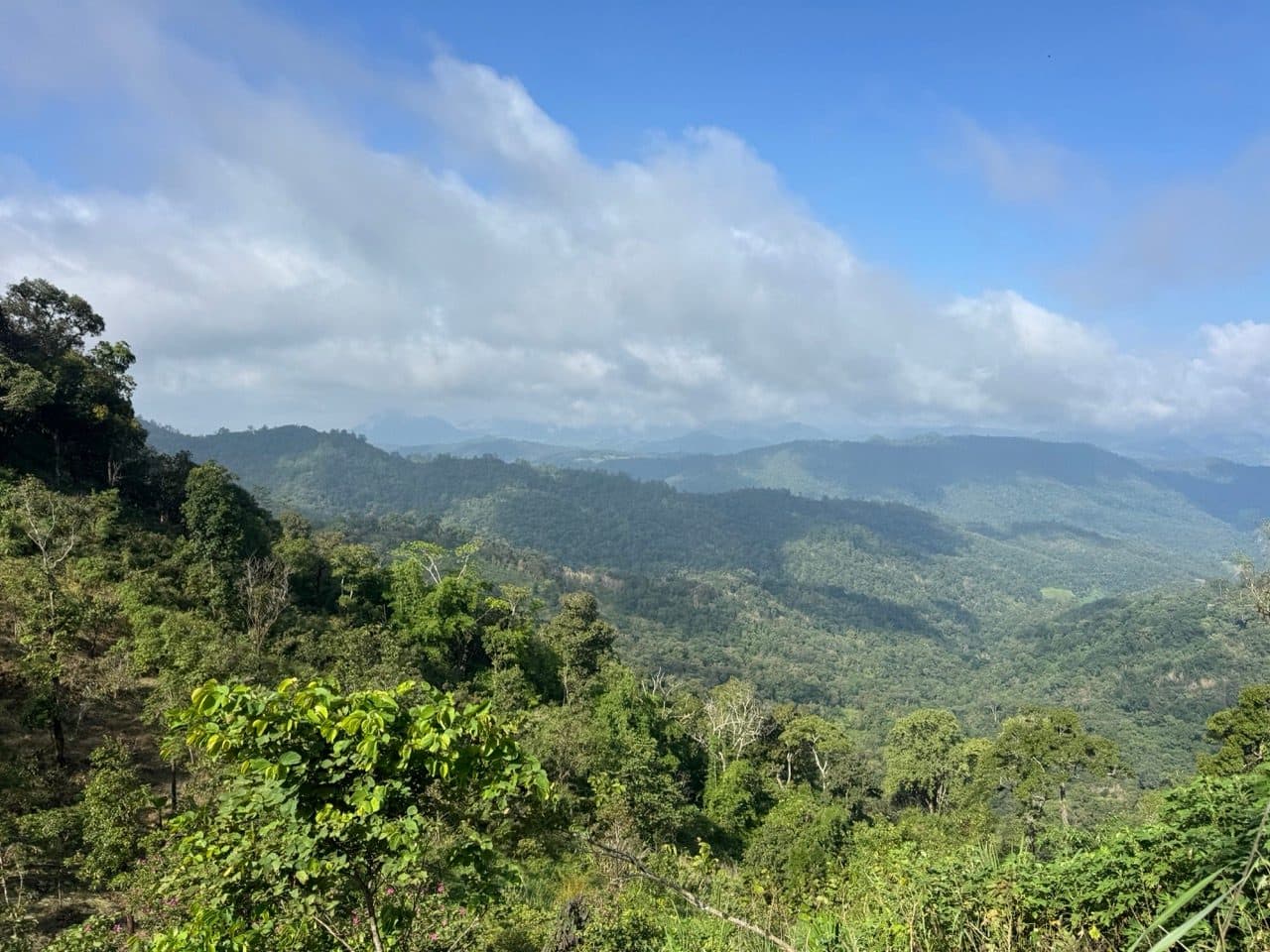 Looking out over the hills from the 1095.